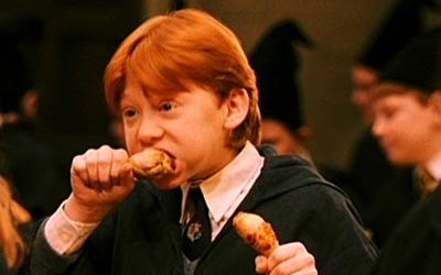 Ron eating